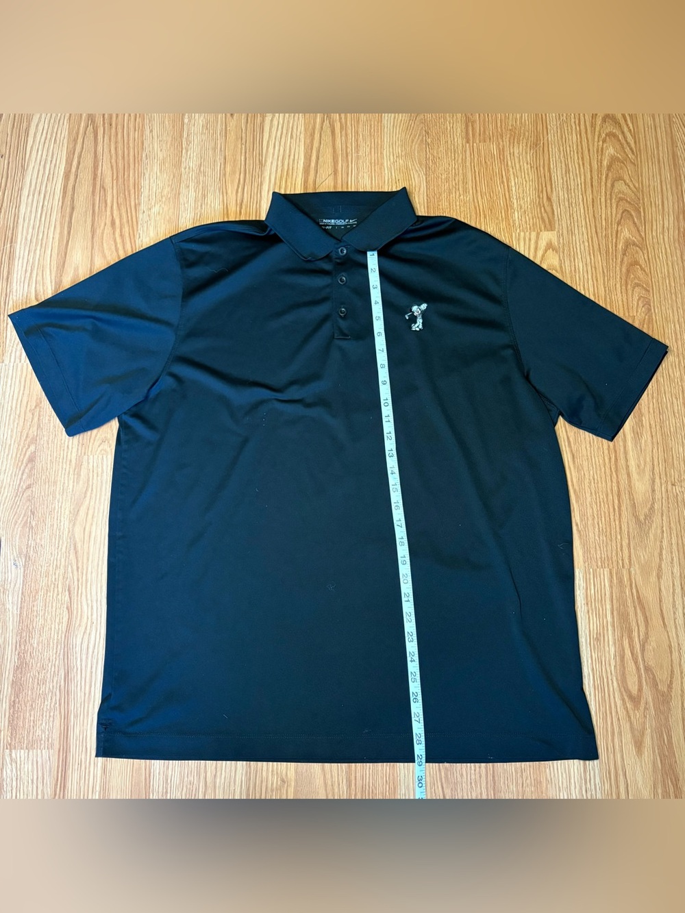 Nike Men's Black Golf Polo with Embroidered Mickey Golfer - Picture 7 of 7
